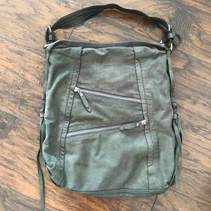 OLIVIA HARRIS | Women's Hobo Bag | Green Suede